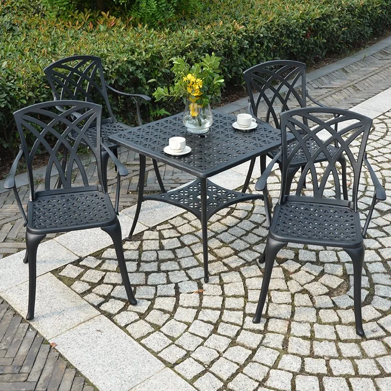 Cast Aluminum Patio Furniture Outdoor Garden Furniture Weston 4 Seater Dining Set