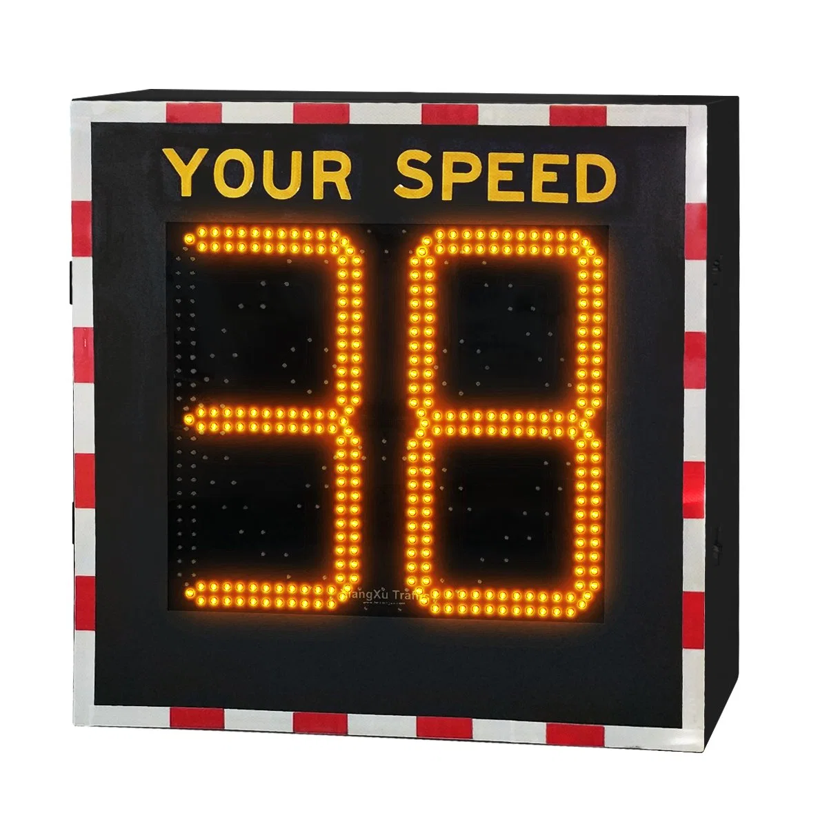 Solar Traffic Vehicle Speed Detector Speed Gun Detection Measurement LED Display Radar Speed Limit Feedback Signs Road Safety Sign with High Reflective Film