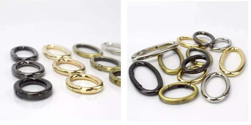 Alloy Oval Spring Ring Hardware Accessory for Luggage