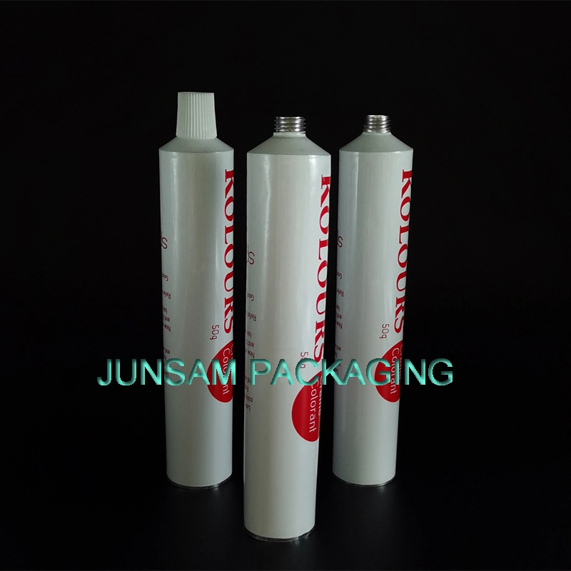 Custom Collapsible Tube Made Fillable Sealing Cosmetic Metal Aluminum Tube with Cap