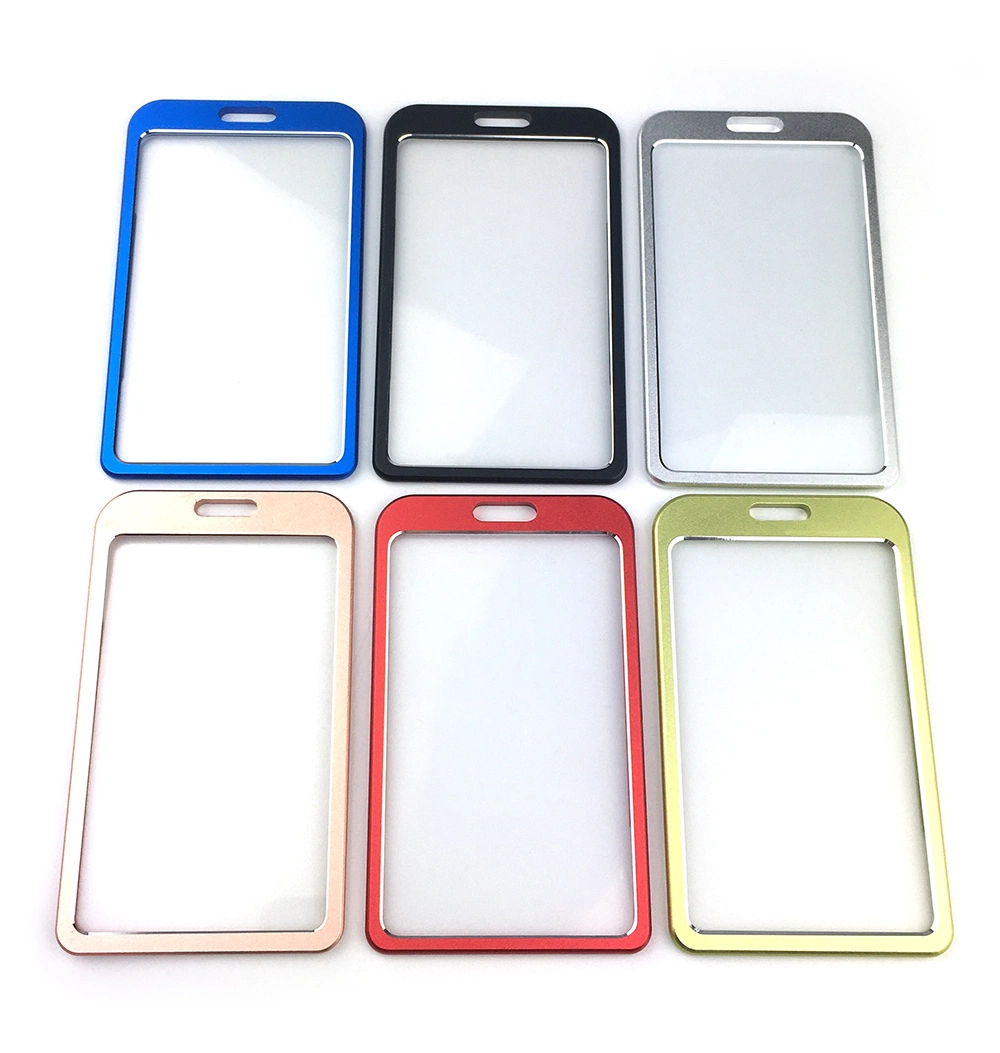 Internal Size 8.5*5.4cm Aluminium Alloy Metal Photo ID Card Holder