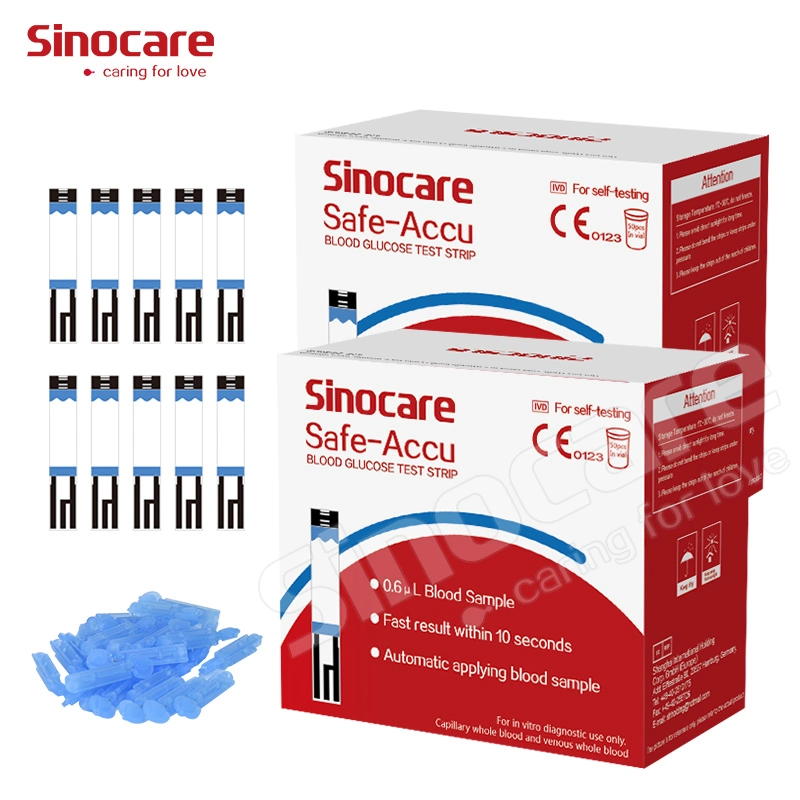 Sinocare Blood Glucose Meter ISO Approval High Accuracy Check Plug-in Glucose Monitoring Device Glucometros Diabeticos Glucometers for Diabetics