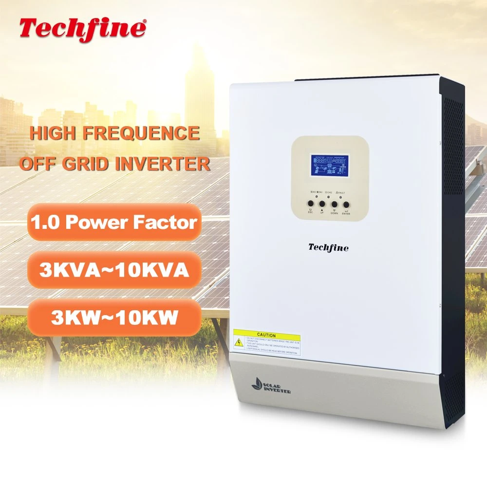 Techfine alta frecuencia de 220V 5kw de energía solar fuera de la Red del Sistema Solar Inverter