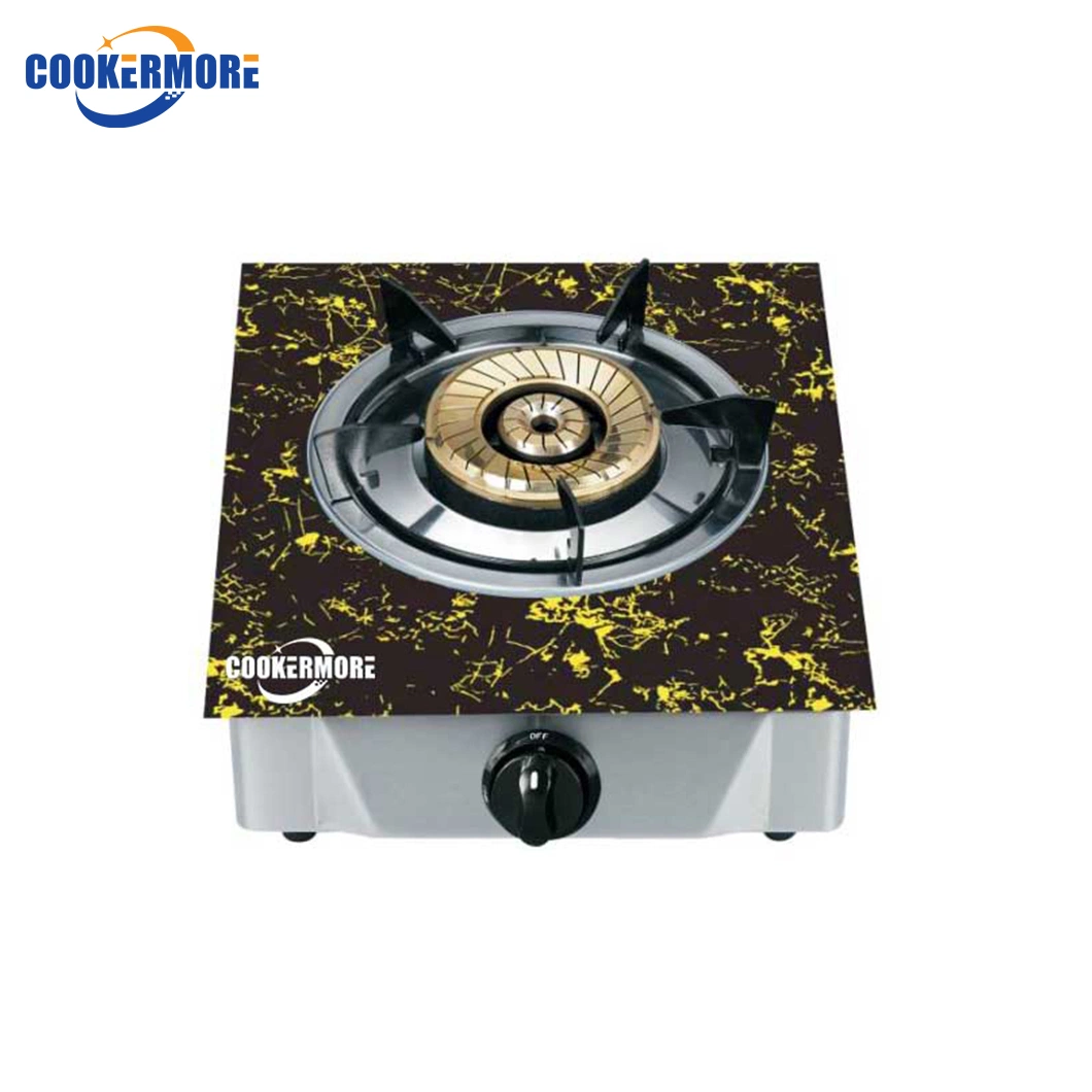 Home Appliances Table Top Glass Iron Burner Gas Cooker Stove