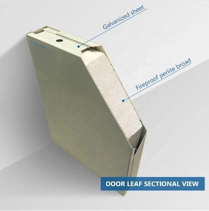 Strong Galvanized Steel Material Fireproof 90 Minutes Rated Fire Resistance Time Door