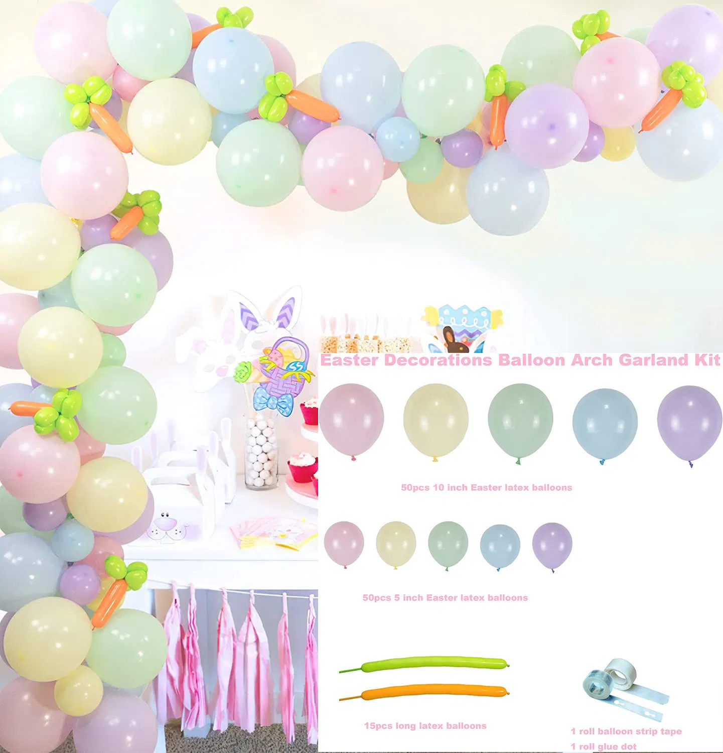 Custom 5inch 10inch Aufblasbarer Ballon DIY Pastel Candy Ballon Ballon Osterparty Dekoration Latex Ballon