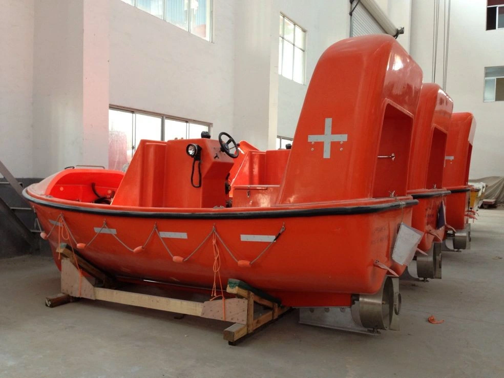 Marina Fibreglass Certificado CCS 4,5m 6p Fast Rescue Boat Con motor interior y consola de dirección