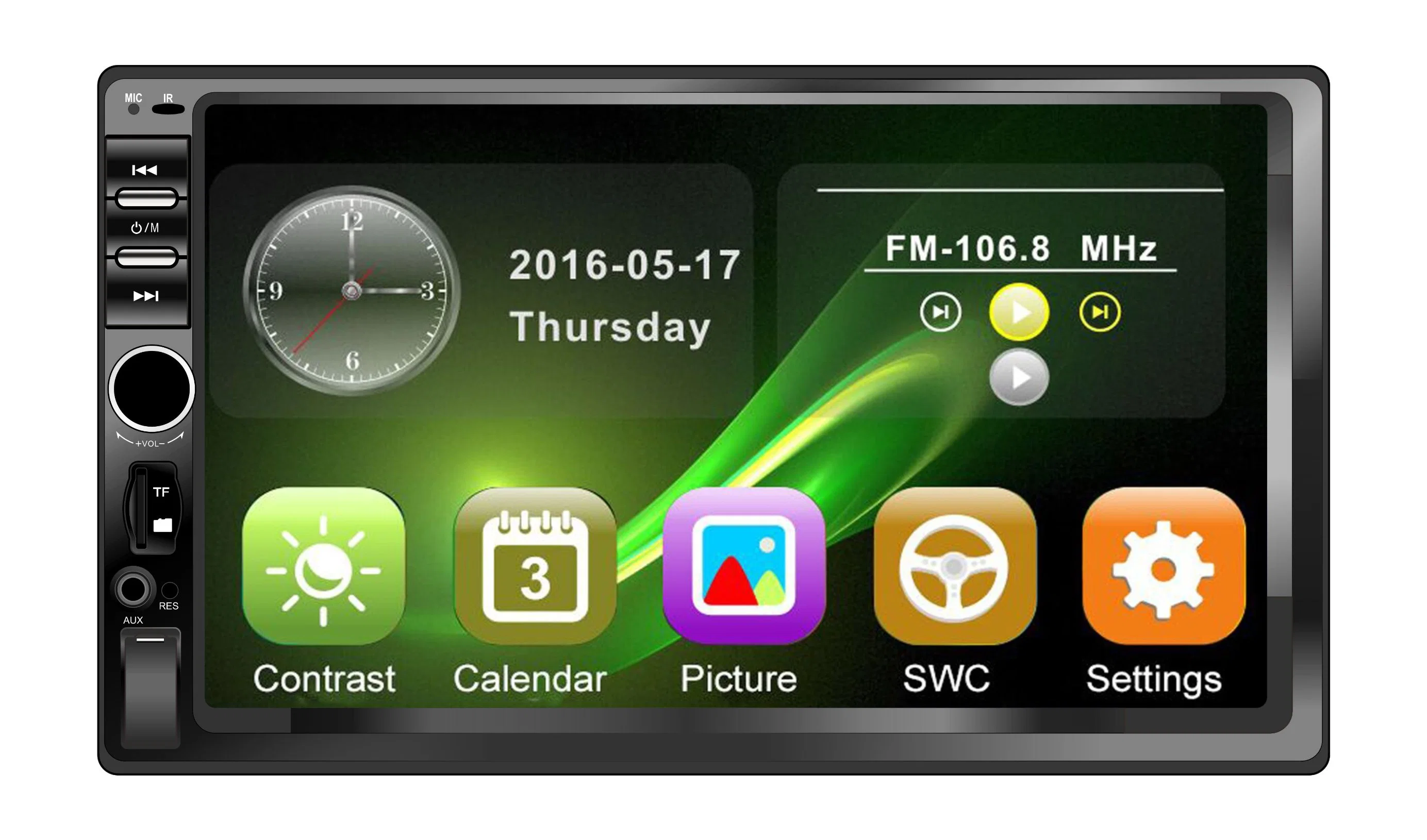 Venta caliente del sistema de audio del coche dos DIN Bluetooth MP5 Player