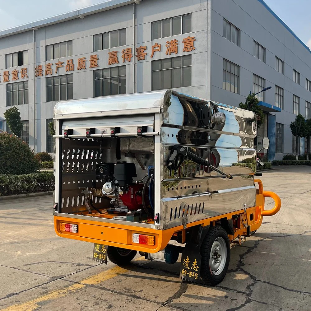 1000L Tank-Petrol Pump Electric Economical High Pressure Flushing Water Truck of Urban Streets, Sidewalks, Auxiliary Roads, Curbs, Stations, Airports, Docks