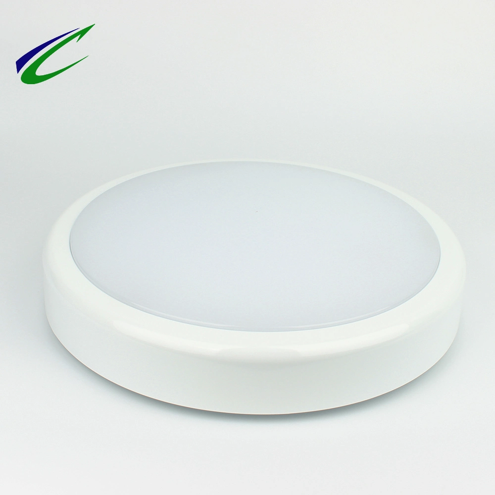 Round LED branco na luz de tecto LED de luz do corredor com Tri Cor e iluminação LED da função de emergência