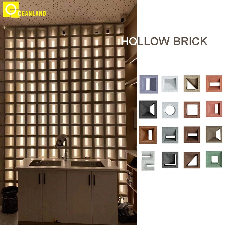 China Factory Outdoor Yellow Wall Clay Tile Hollow Construction Bricks