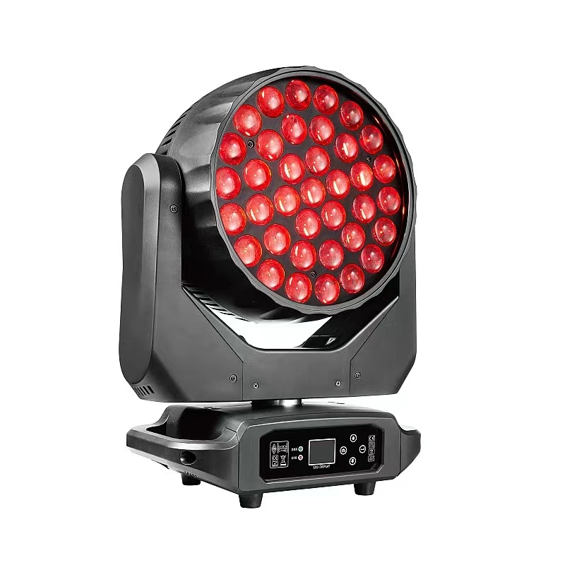 Factory Price 15W RGBW 4in1 Quad Color 37 LED Zoom Wash Moving Head Light