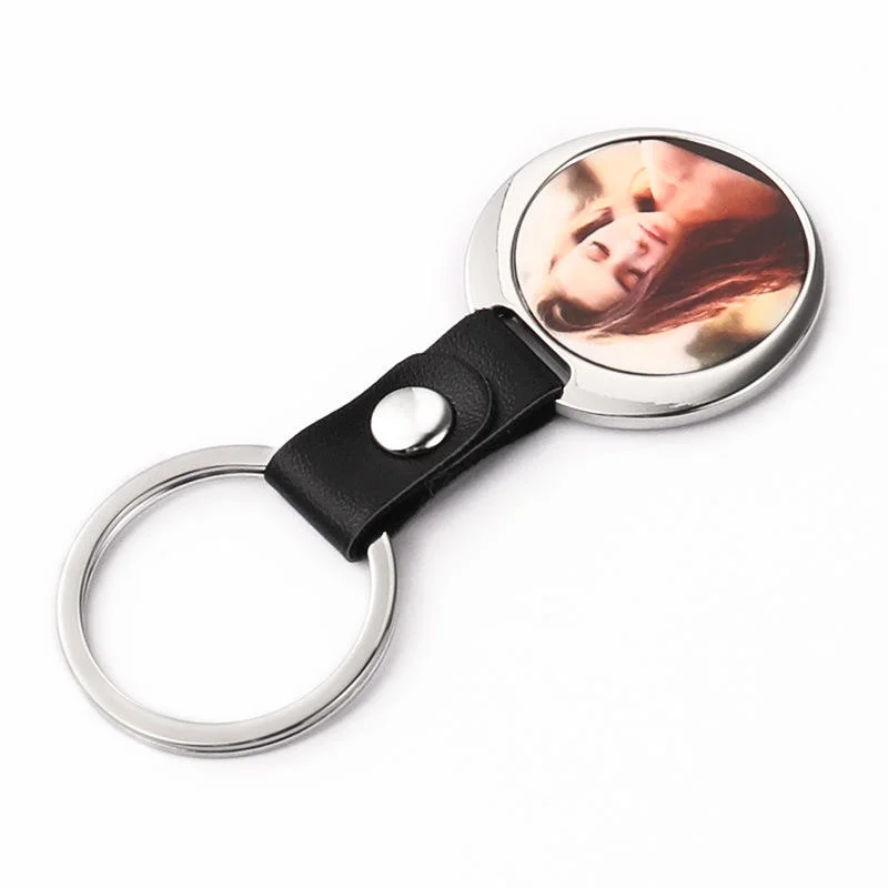 New Arrival Metal Key Custom Keychain Sublimation Key Chains with PU Belt Buckle