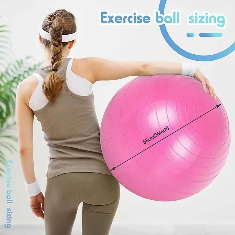 Prix d'usine Balle de Yoga antidérapant Anti-Burst personnalisé en PVC de la stabilité de l'exercice de gymnastique Yoga Boule d'équilibrage