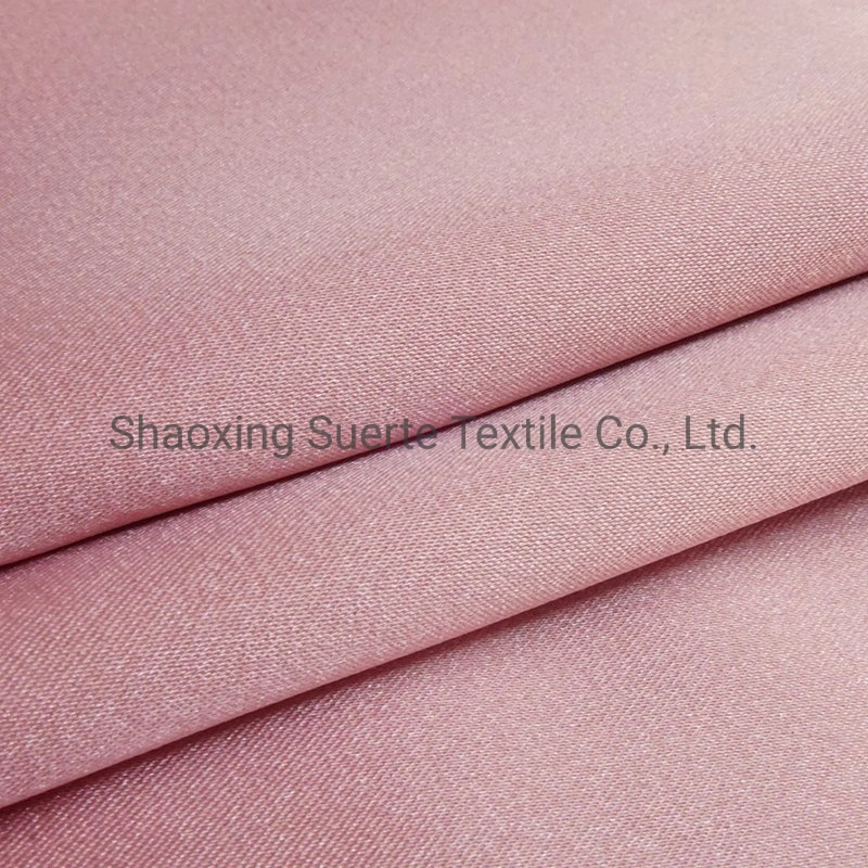 Solid Color Shiny Stretch Polyester Satin Silk Crepe Roll Fabric for Dress Garment