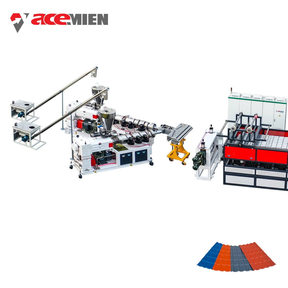 PVC Pet Plastic Wave Roof Tile Roofing Panel Single Multi Layer Extruder Making Machine Line