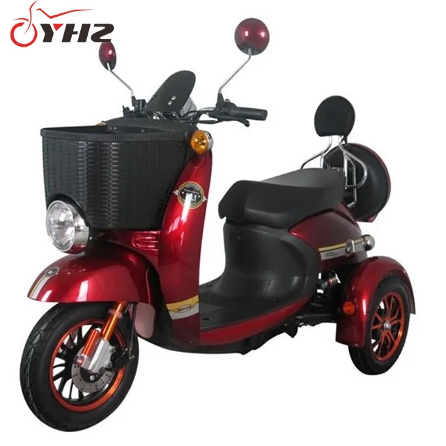 Quality 3-Wheels with Big Basket 48V20ah500W Mobility Moped Electric Scooter