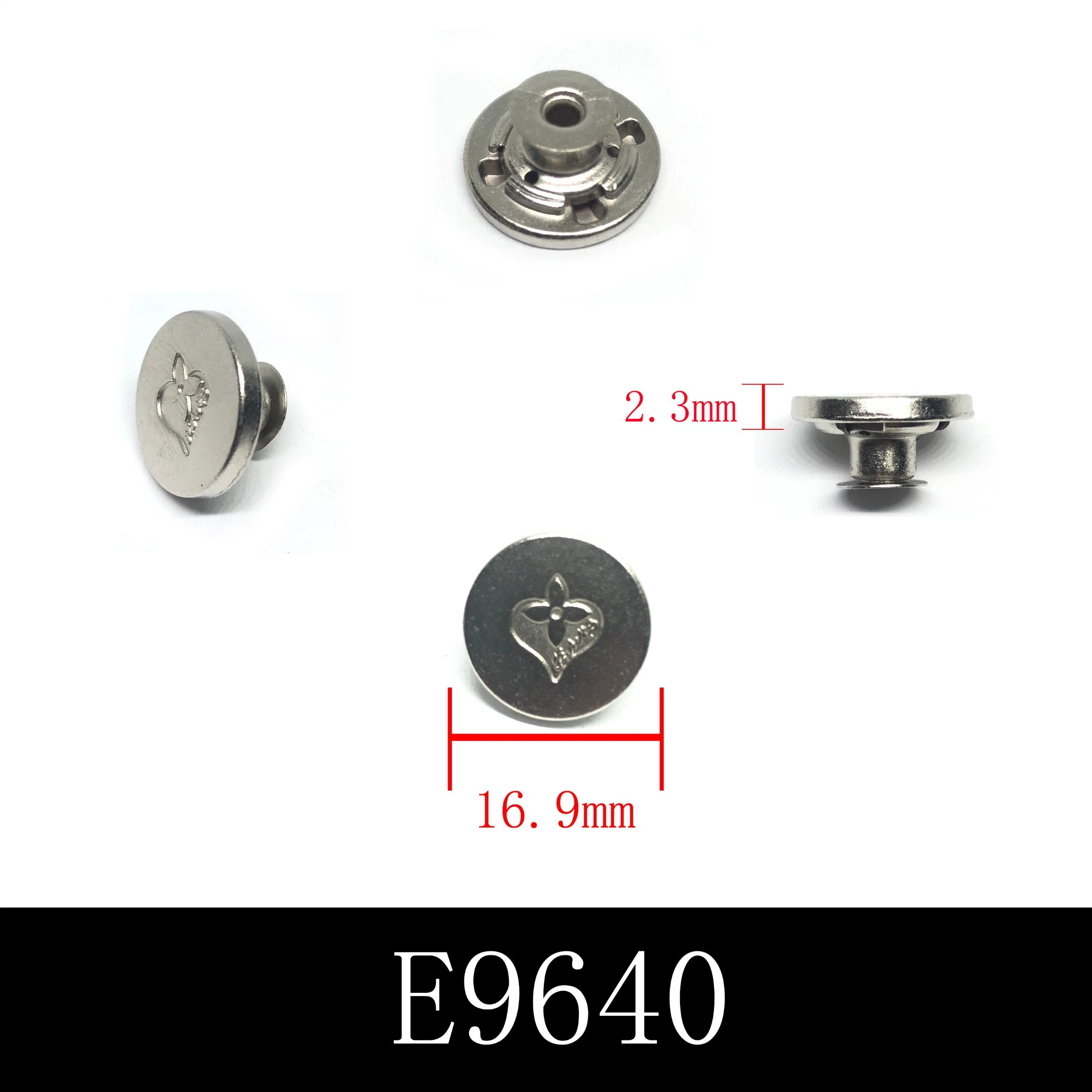 Garment Processing Accessories Different Shapes Metal Alloy Shank Button with Brand Logo