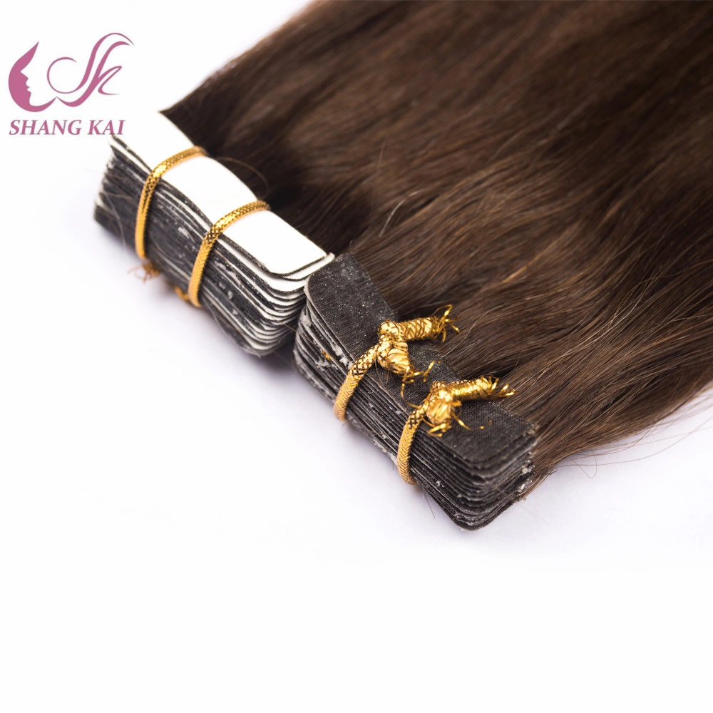 Europa Virgem cutícula cabelo Balayage russo Remy cabelo fita humana Extensões