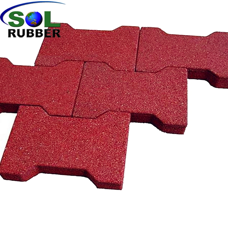 100% Recycled Interlocking Horse Barn Rubber Brick Pavers