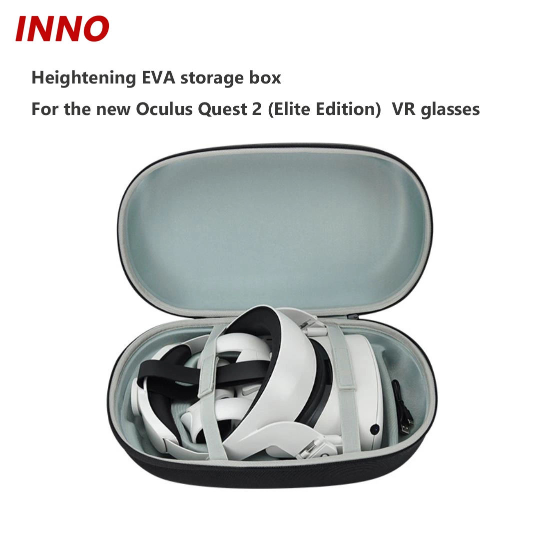 Inno-E001 Heightening EVA Storage Box for The New Oculus Quest 2 (Elite Edition) Vr Glasses, Custom Logo Eco-Friendly