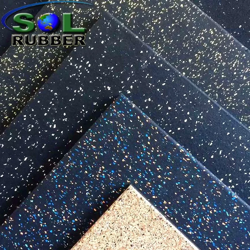 Sol Rubber Shock Absorbing Safety Elasticity Floor Gym Rubber Floor Mat