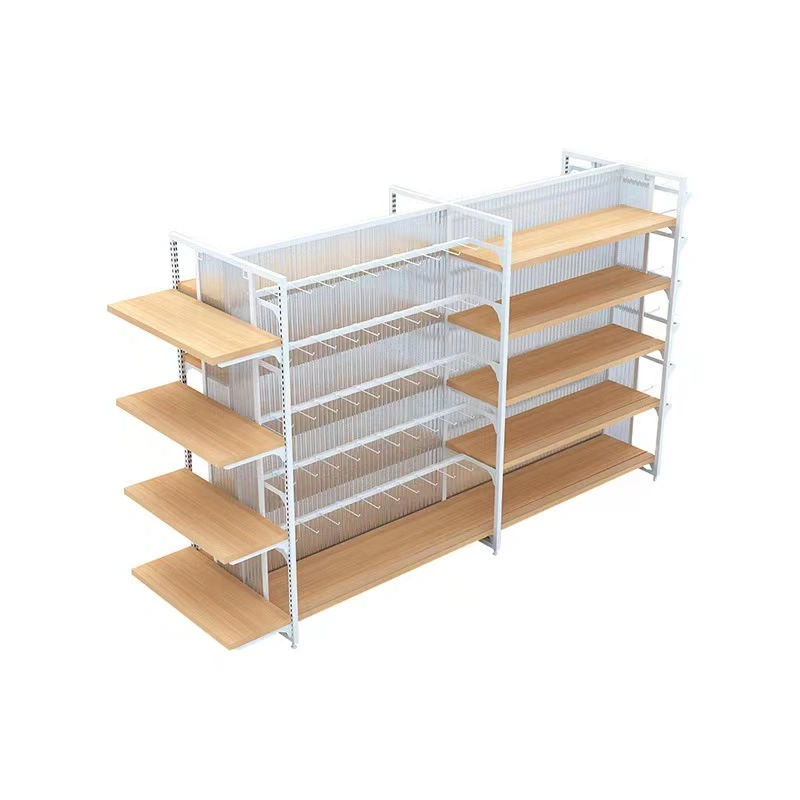 Meicheng Customized Retail Store Gift Shelf Metal and Wooden Boutique Display Shelves