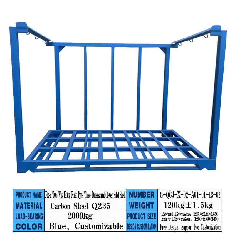 Entrepôt de stockage Heavy Duty chariot élévateur à fourche en acier standard palette métallique de la palette transport de fer des palettes d'enduit de traitement de l'alimentation