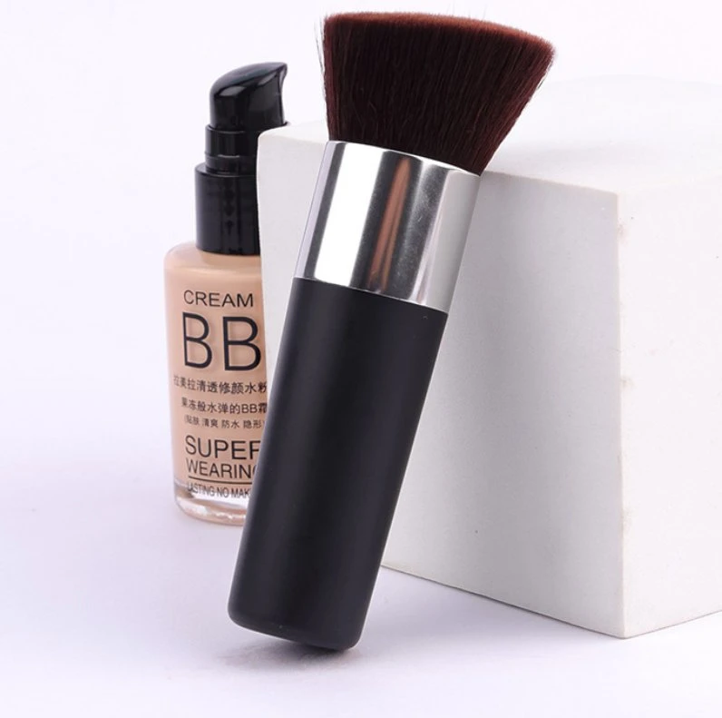 Brocha de base de una sola parte plana BB Crema Maquillaje suave Loose Foundation Beauty Brush