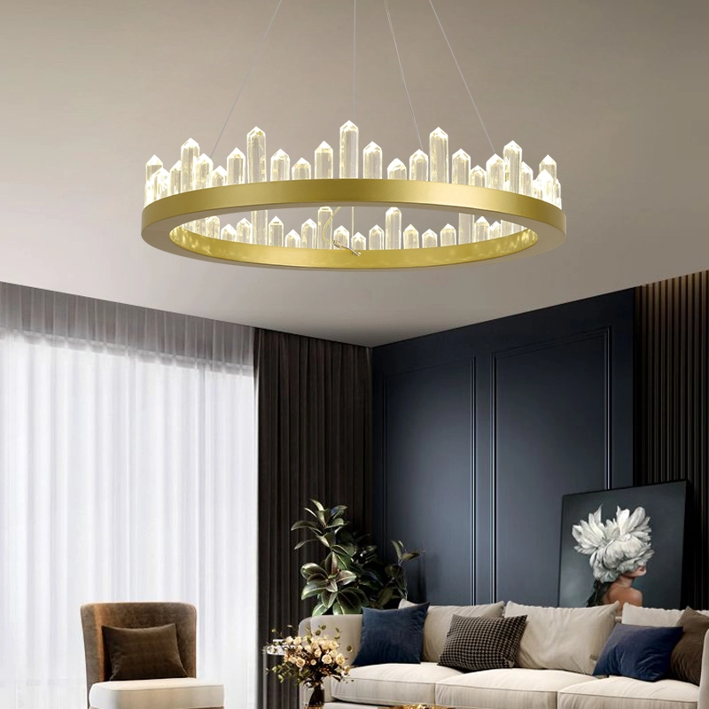 Nordic Bedroom Dining Light Bar Art Luxury Modern Style Pendant Lamps Factory Price Crystal Glass Ice LED Ceiling Hanging Decoration Decorative Chandeliers Lamp
