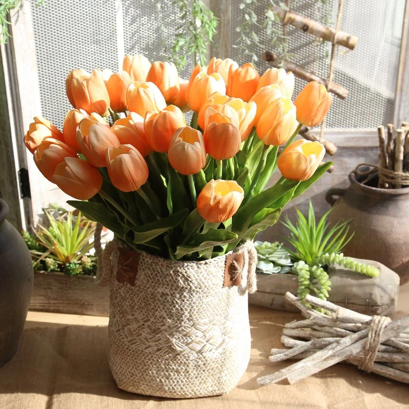 Wholesale/Supplier PU Tulips Cross-Border Simulation Flowers and Artificial Flowers