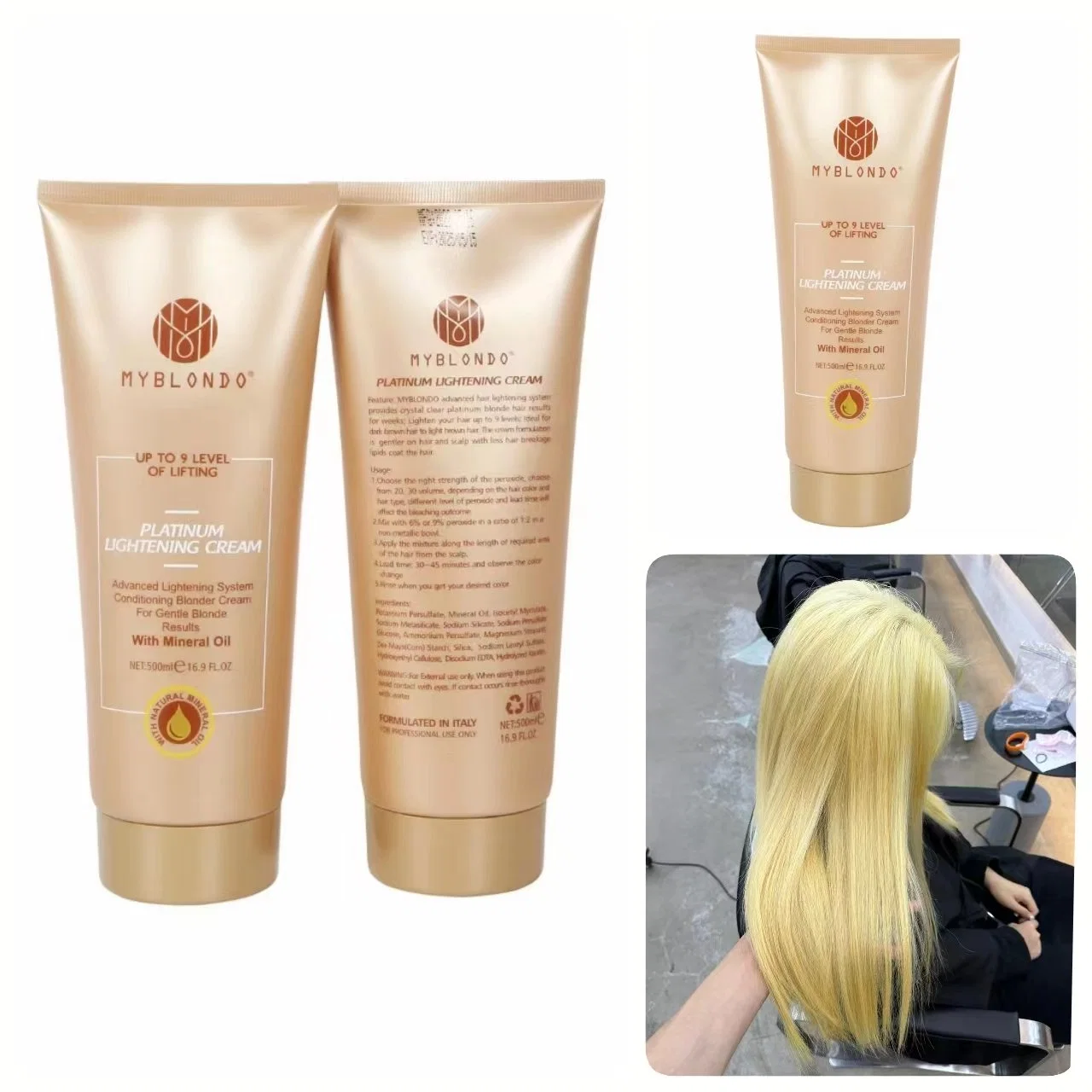 OEM Professional Factory Bleaching Hair Dye Cream for Blonde Perm