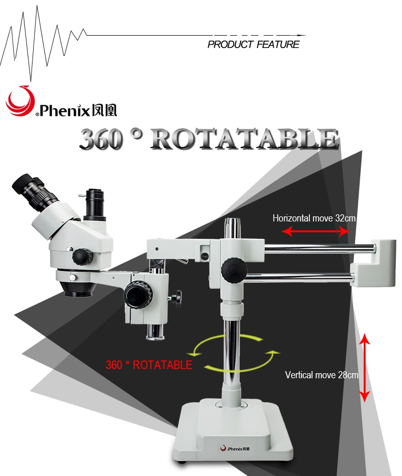 Zoom 3.5X-180X Digital Microscope with Camera and LCD Display for Inspection Xtl-165-Dw