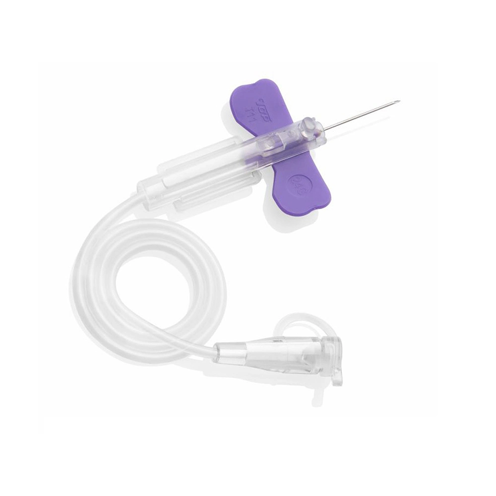 Desechable para uso médico 20g 21g 22g 23G 24G 27g sangre Colección aguja alada del cuero cabelludo conjunto de venas