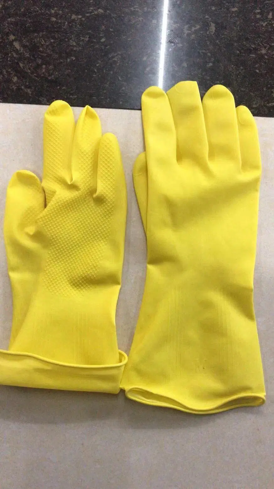 Dipped Flocklined Industrial Working Household Safety Latex Gloves