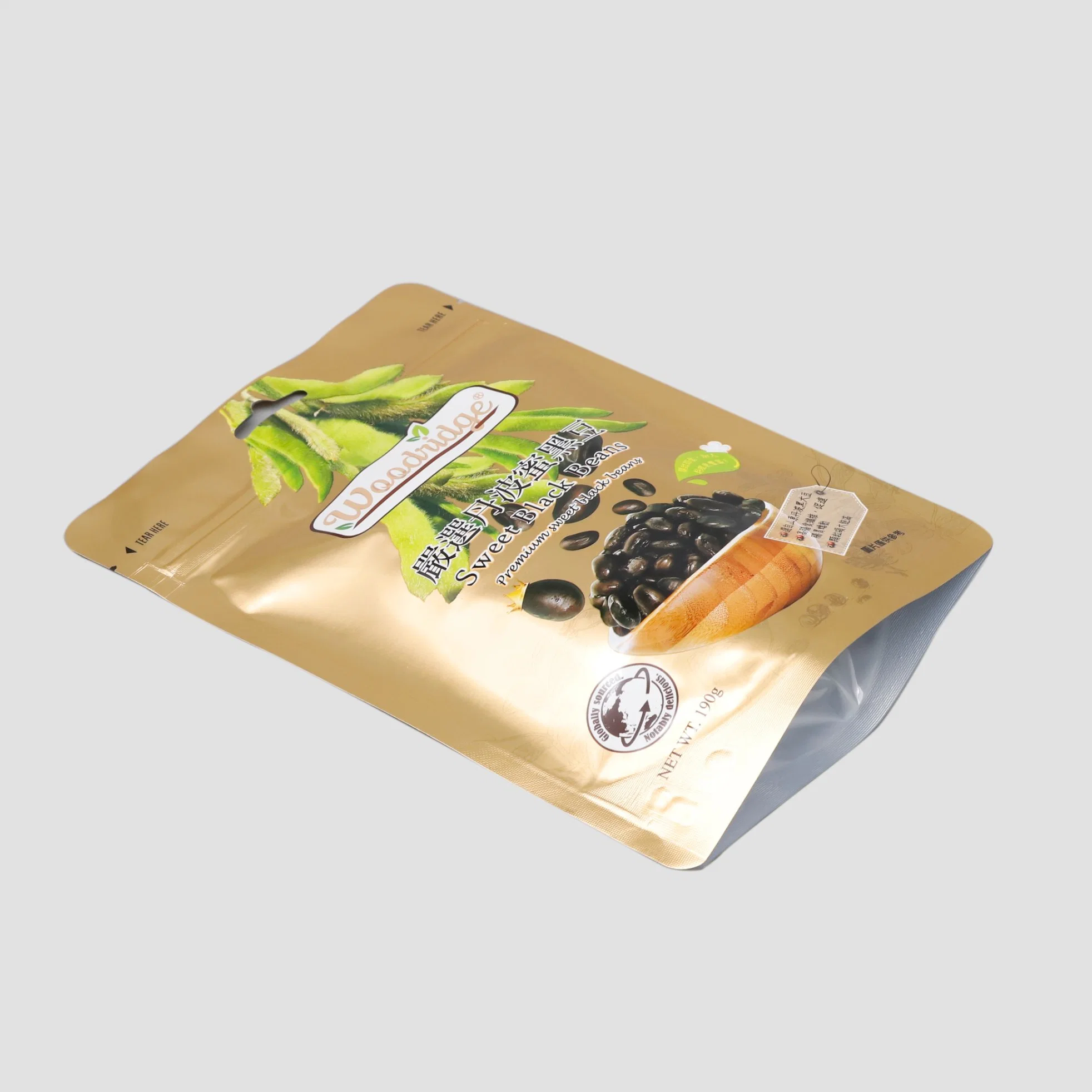 PLA Pbat Corn Starch Stand up Pouches with TUV Certificates on En 13432 Standard