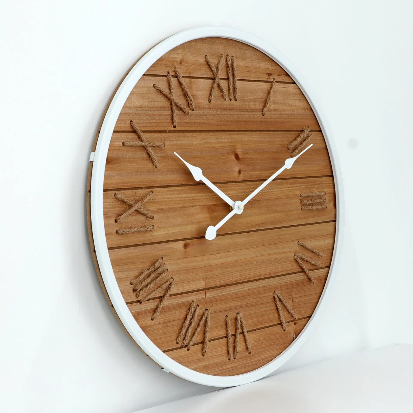 Startseite Dekoration große minimalistische Vintage-Uhren aus Holz Dekorative DIY Wand Uhr