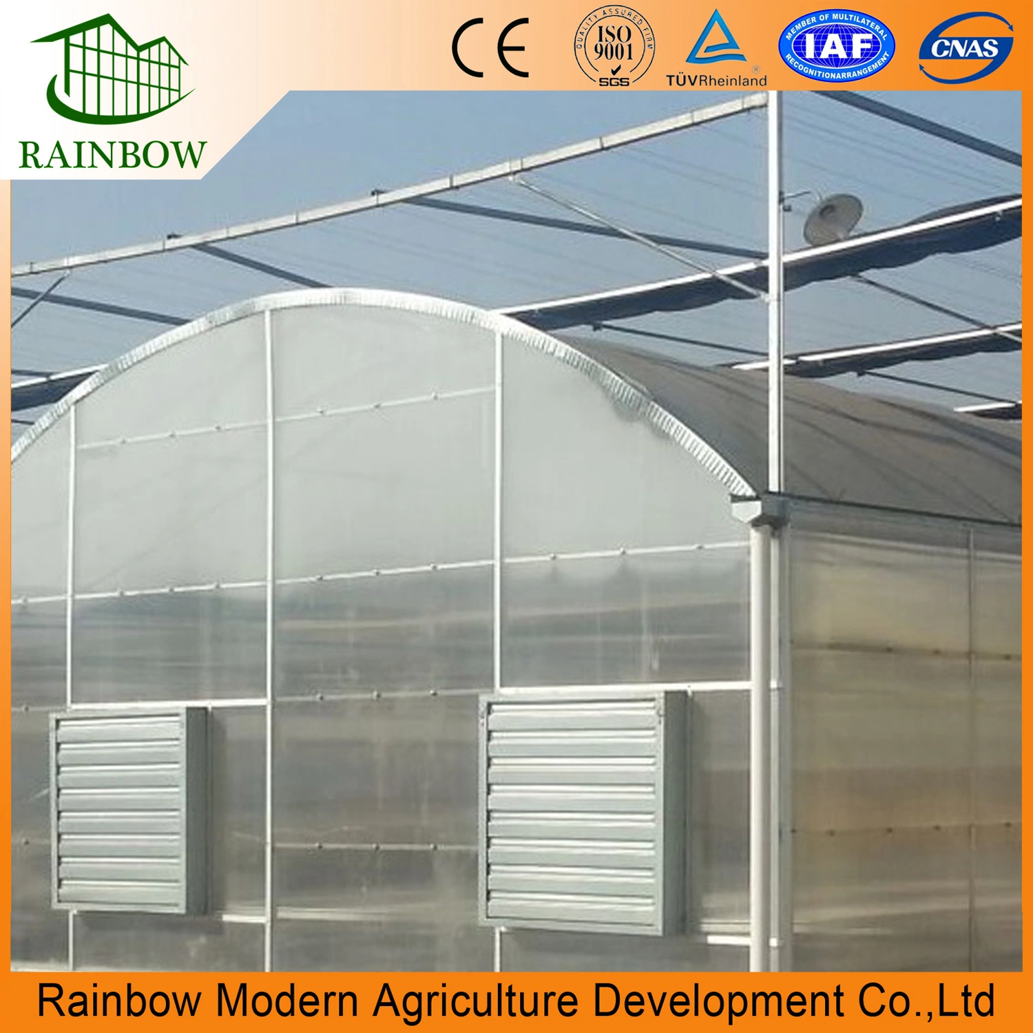 Multi Span Cheap Flowers UV Protected Plastic Film Greenhouse