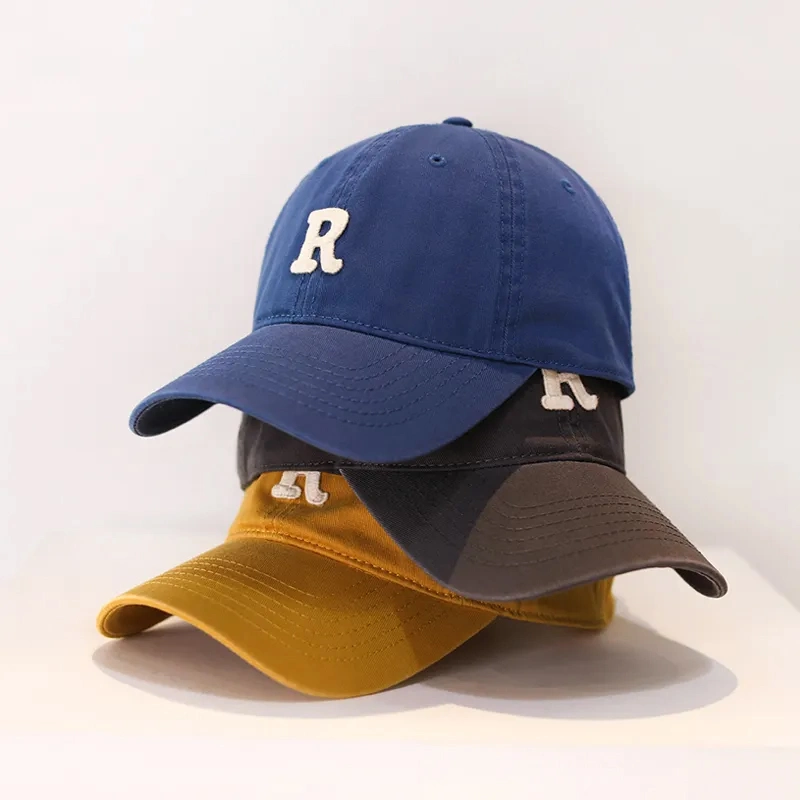 100 % coton, 6 panneaux, chapeau à broderie non structuré, logo personnalisé Casquettes de baseball