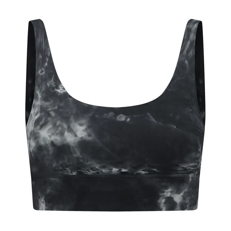 Women Summer Tie Dyeing Padded Yoga Crop Top Sports Bra