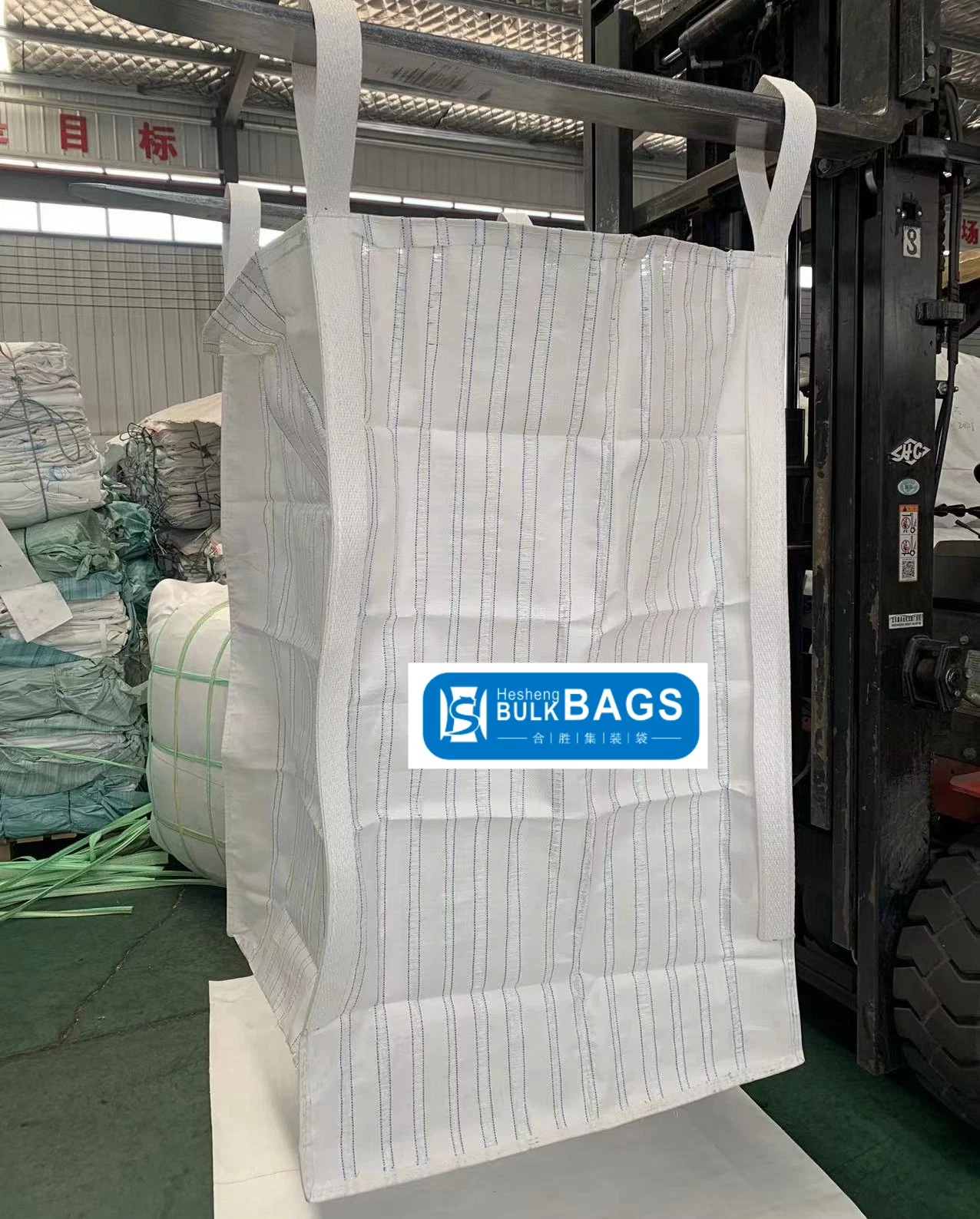 Hesheng 1000kg Durable Vented Breathable Firewood Bulk Mesh Big Bag