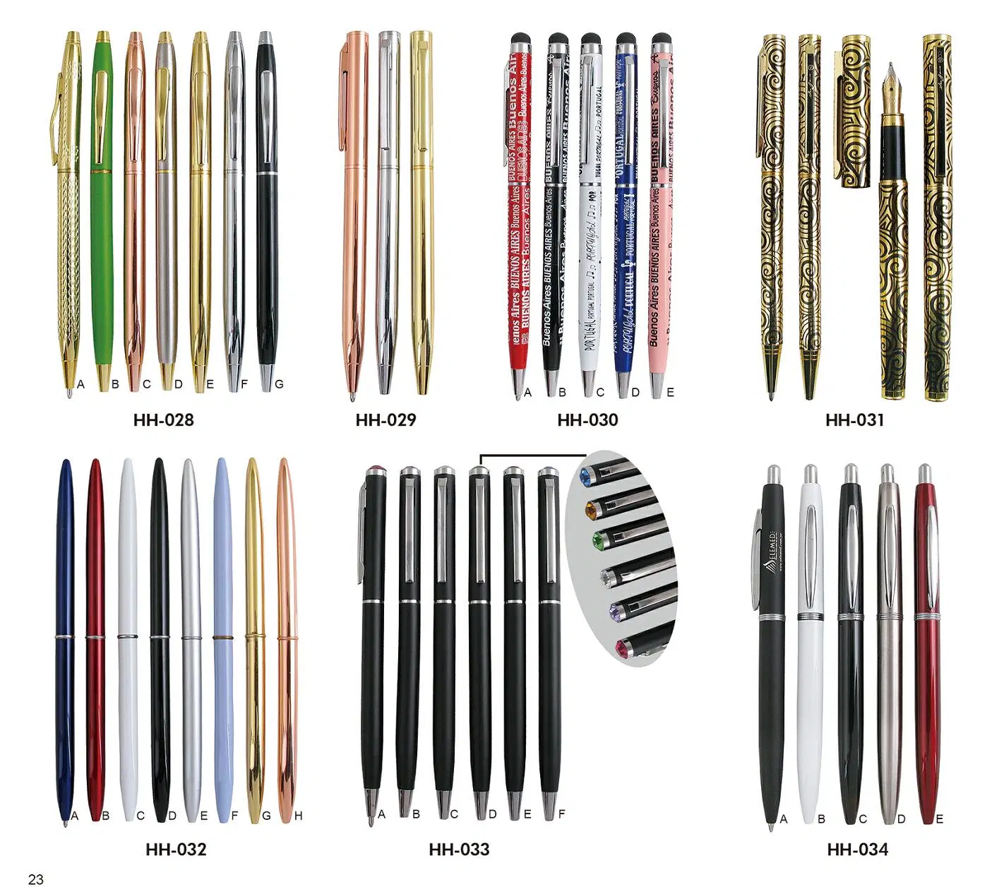 Promoción de lujo Office Supply bolígrafo de metal