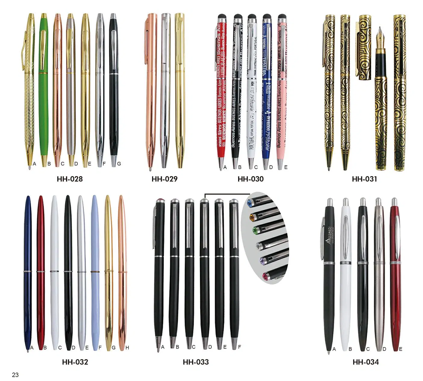 Promotion de luxe Office Supply stylo bille métallique