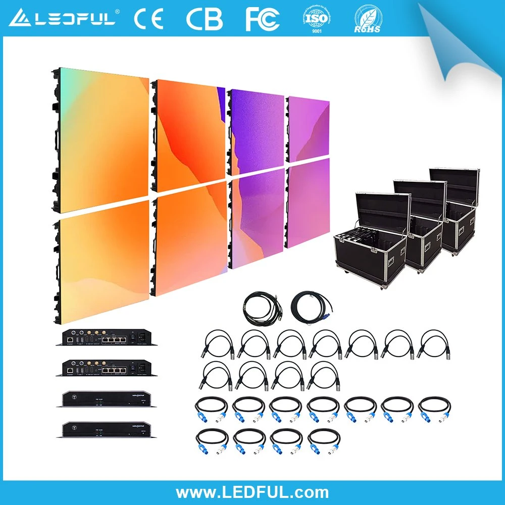 شاشة LED 2x2 3X5m 9X12M 50X50X50سم لرسام تأجير الأماكن الخارجية PH4.8 P2.9 P29 P3 39 P39 P3.9 391 39 مم جدار LED بدقة 4K على Pantalla