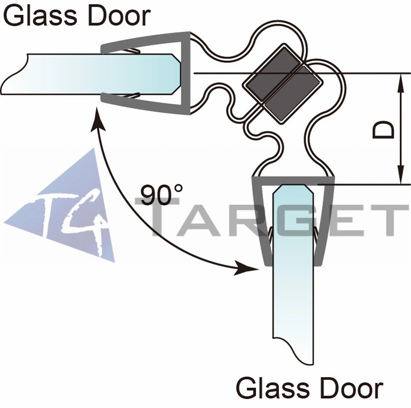 Shower Enclosure Magnetic PVC Door Seals for 6-12mm Glass (PS-50M)