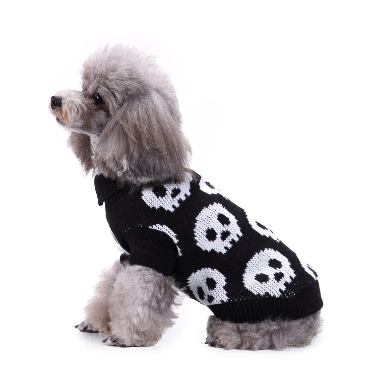 Pet Sweaters Skeleton Sweater Skull Black White Sweater Halloween