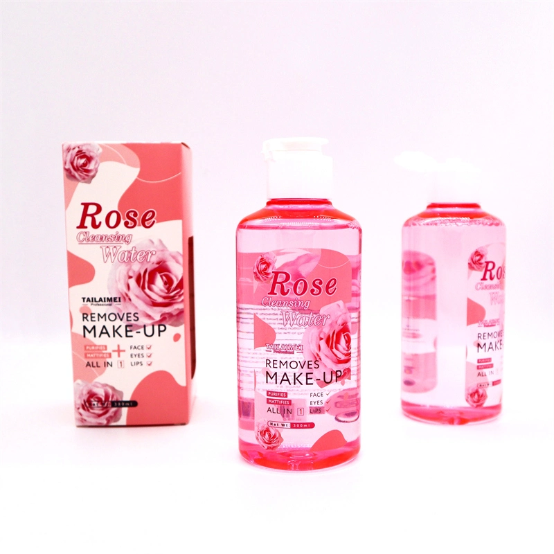 Tlm Custom Private Label Makeup Rose Cleansing Water OEM Make up Remover Liquid Hydrating Face Makeup Removing Water
