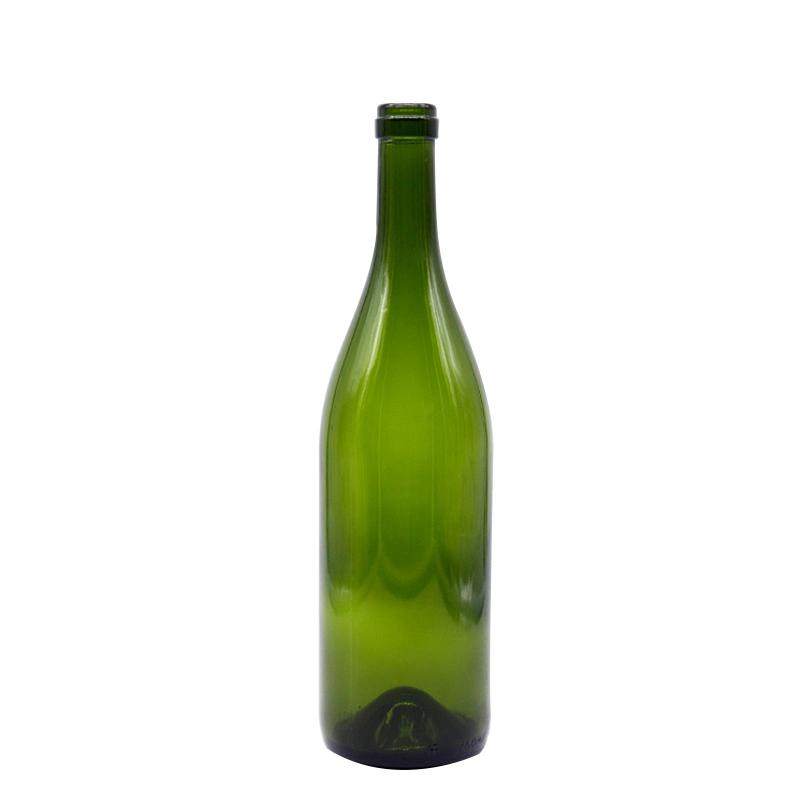 750ml Amber Antik Grün leere Glasflasche für Bordeaux Wein