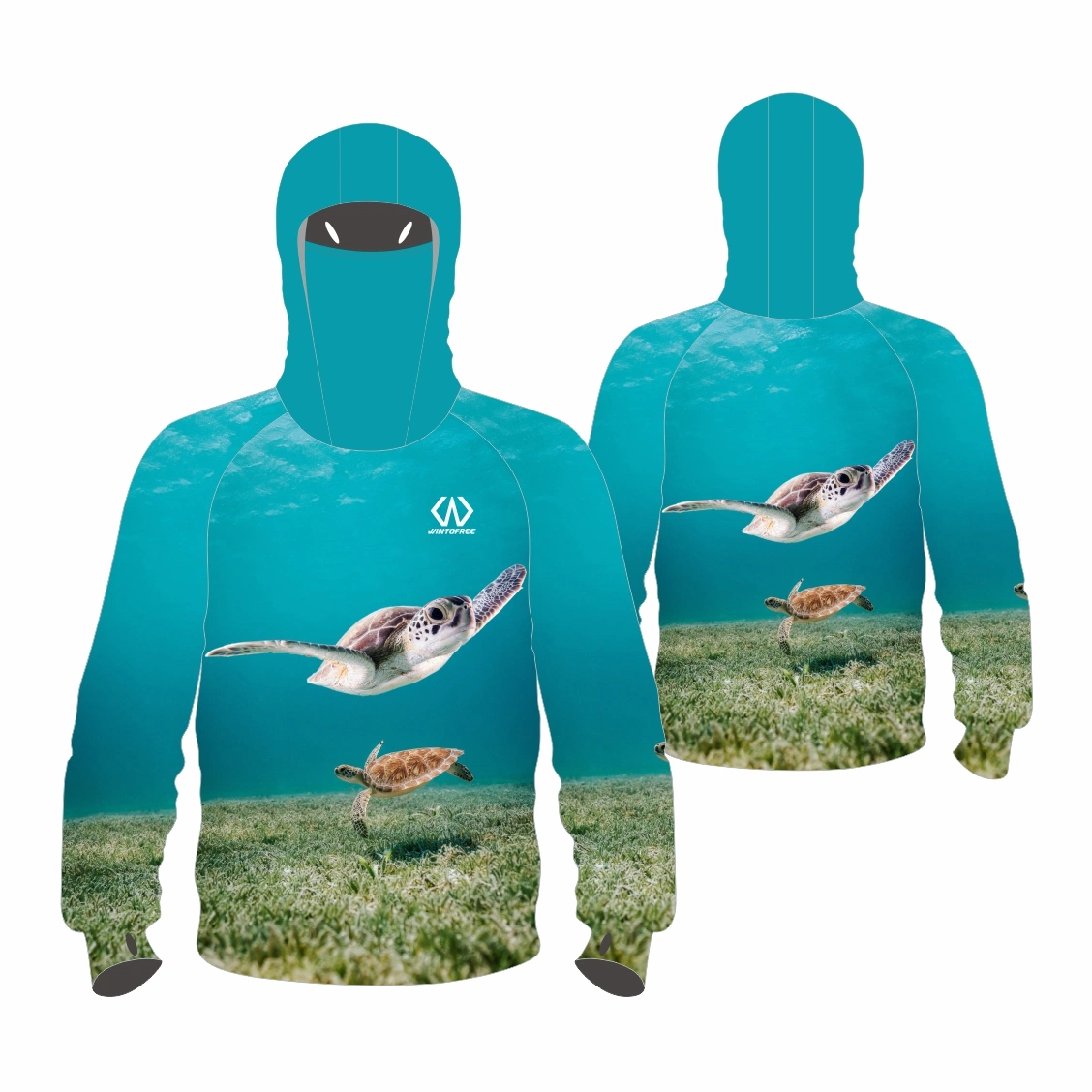 Beliebte Polyester Spandex Anti-UV UPF50+ komfortable Angeln Sportbekleidung mit Hoodie