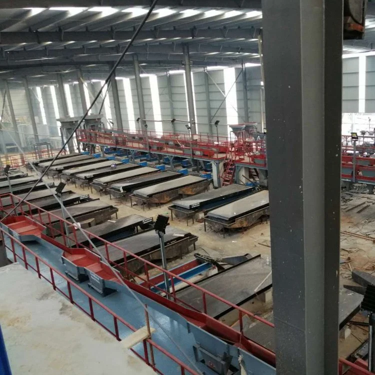 6s Beneficiation Shaker 4.5m Gold Beneficiation Shaking Table Large Channel Steel for Rock Gold Mine